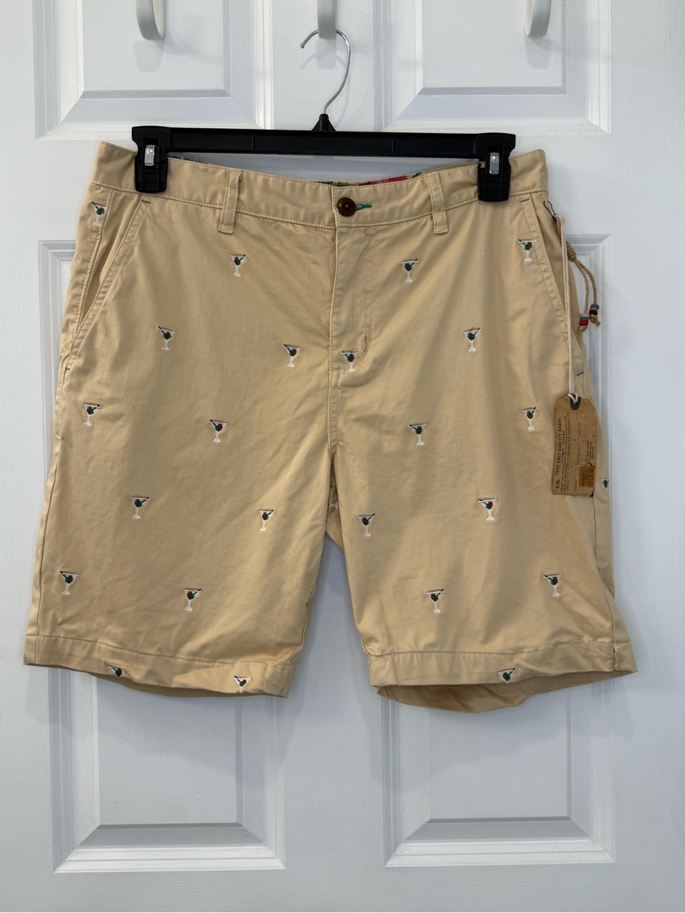 NWT Mens True Grit Khaki Martini Shorts Sz 33